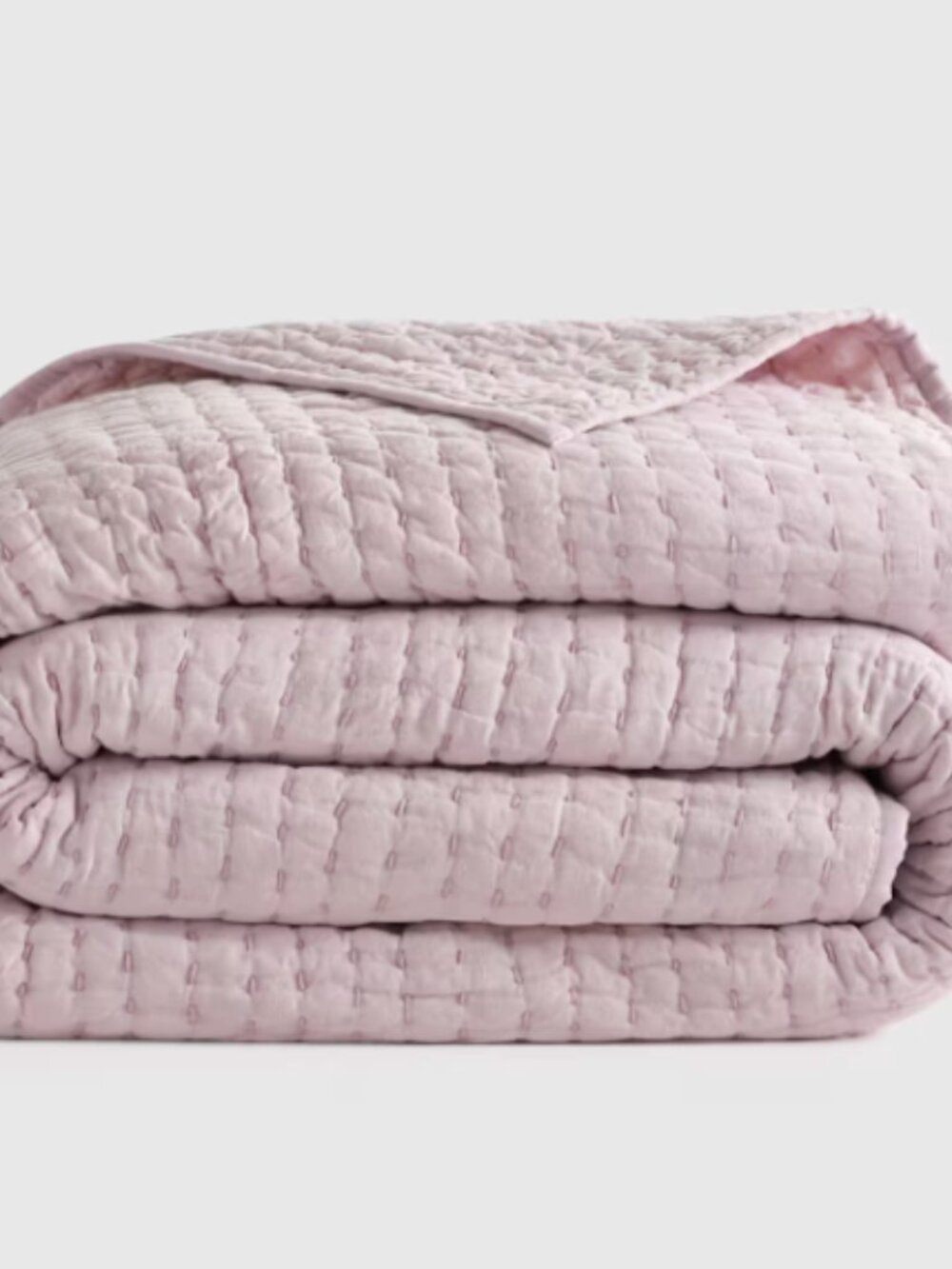 Quince European Linen Cotton Stitch Quilt Lilac Full/Queen NEW